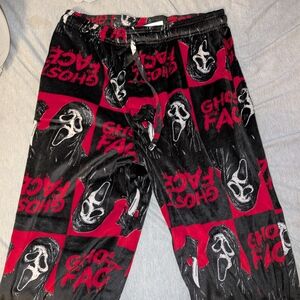 Ghost Face Black and Red Pajama Pants